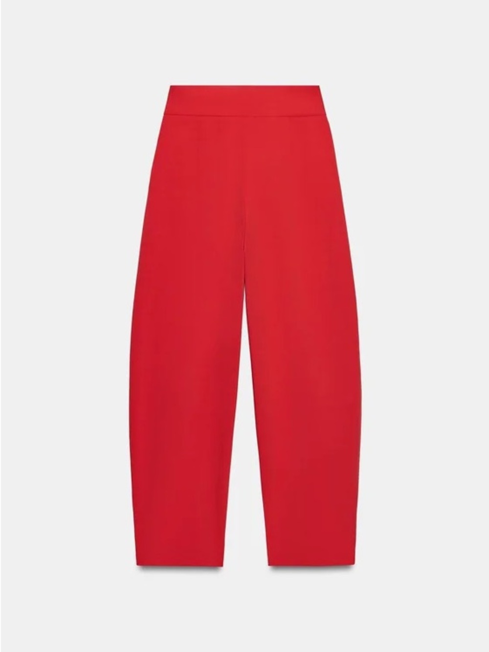 Zara Red High-Waist Wide Leg Pants. POP - Picture 7 of 15